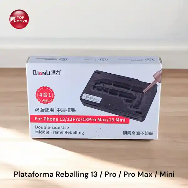 Diseño sin título - 2025-02-17T090001.587 Plataforma Magnética de Reballing Interposer 4 en 1 para iPhone 13 / Pro / Pro Max / Mini - Image 1