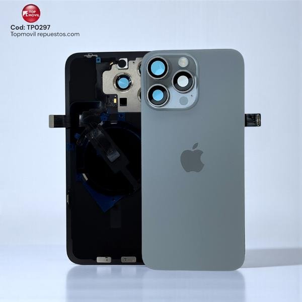 TP0297 Tapadera iPhone 15 Pro Max con Lente (Incluye Flex NFC y Flash) - Image 1